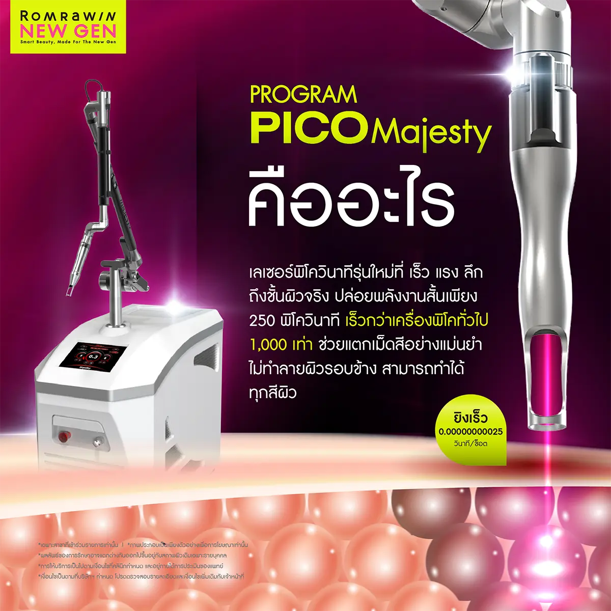 เจาะลึกหลักการทำงานและประโยชน์ของเลเซอร์งานผิวด้วยโปรแกรม Pico Majesty รมย์รวินท์คลินิก