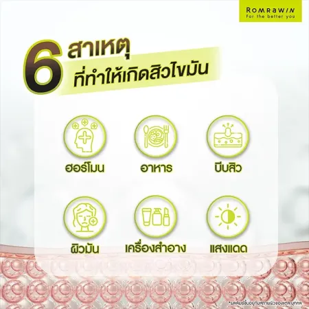 อินโฟกราฟิกแจกแจงรายละเอียดหกสาเหตุหลักที่กระตุ้นให้เกิดสิวไขมันบนชั้นผิวหนังเพื่อแชร์แนวทางดูแลหน้า