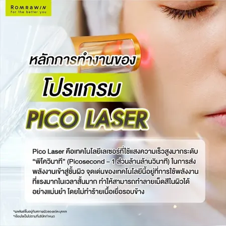 หลักการทำงานของโปรแกรม Pico Laser แสงความเร็วสูงระดับพิกอวินาทีทำลายเม็ดสีผิว