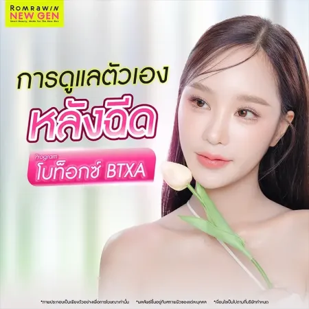 คู่มือแนะนำวิธีการปฏิบัติตัวและการดูแลตัวเองหลังรับบริการโปรแกรมโบท็อกซ์ BTXA รมย์รวินท์คลินิก