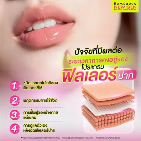 ปัจจัยที่มีผลต่อระยะเวลาการคงอยู่ของโปรแกรมฟิลเลอร์ปาก