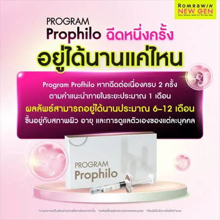 ระยะเวลาผลลัพธ์การคงอยู่ของ Program Profhilo หลังฉีด