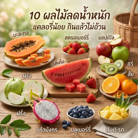 ผลไม้แคลอรีต่ำสำหรับคุมอาหารและดูแลรูปร่าง